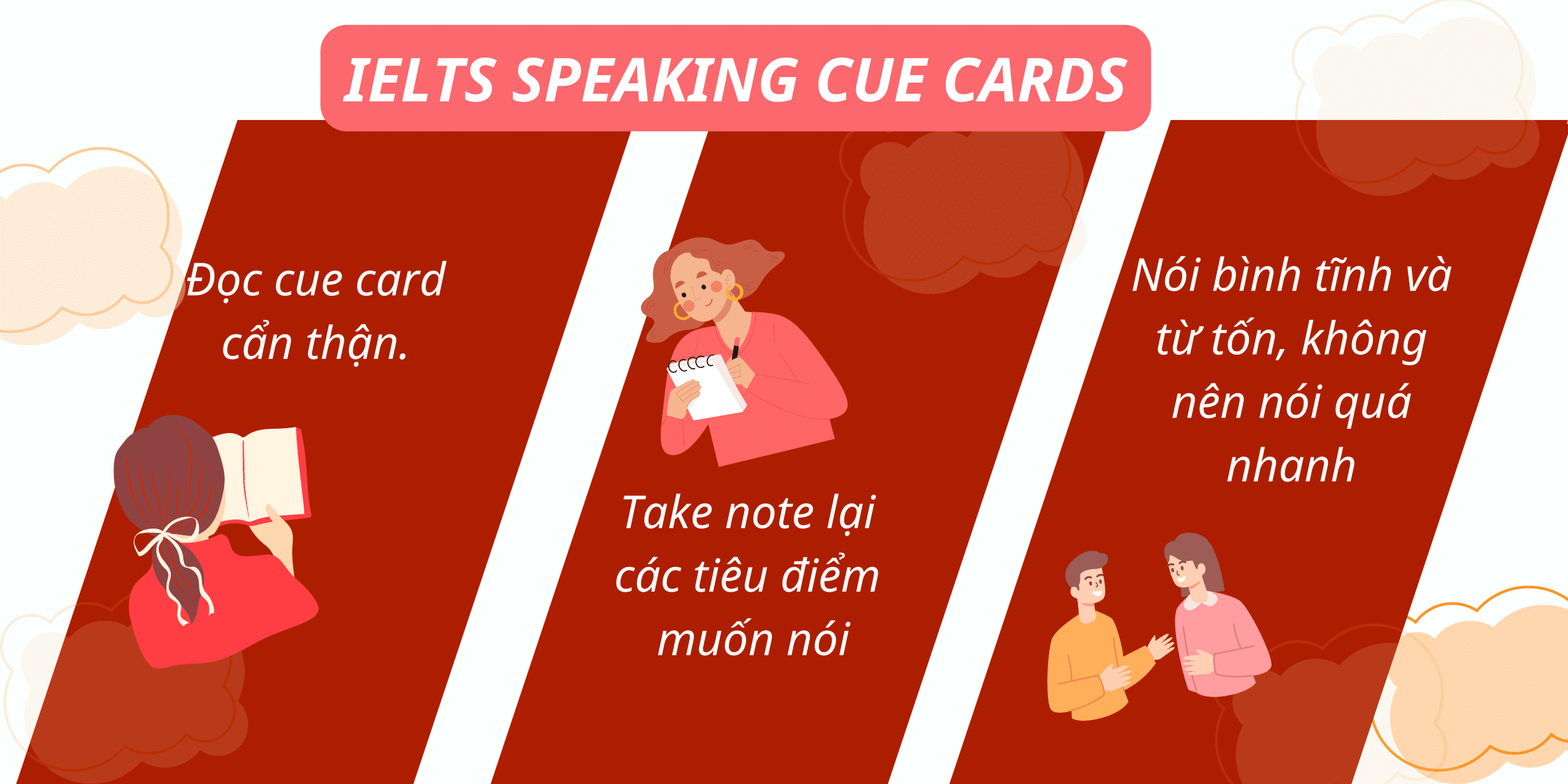 Lời khuyên dành cho thí sinh khi nhận được Cue Card thì giám khảo