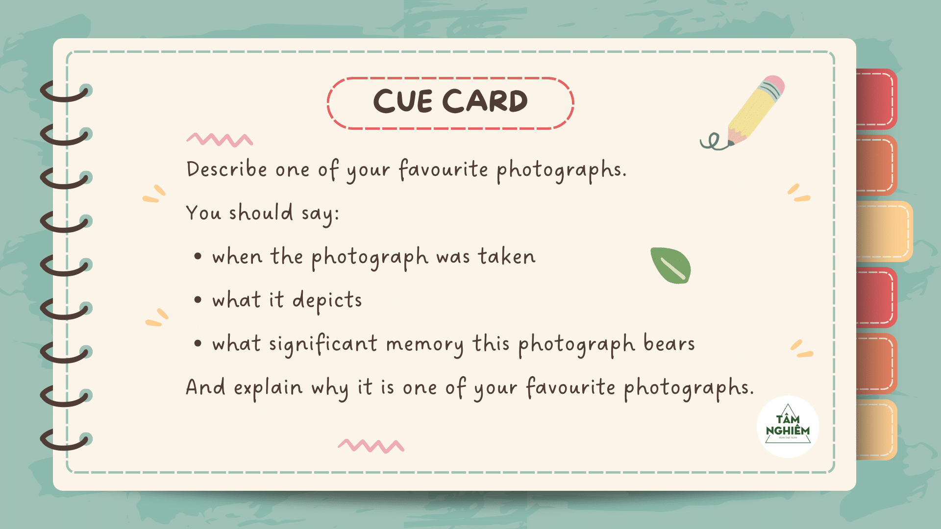 Cue Card Sample Answer Topic 9 - Describe one of your favorite photographs