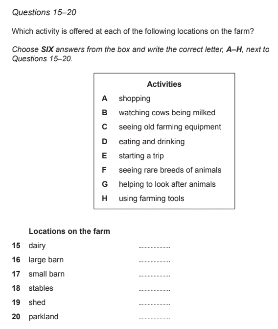 matching information part 2