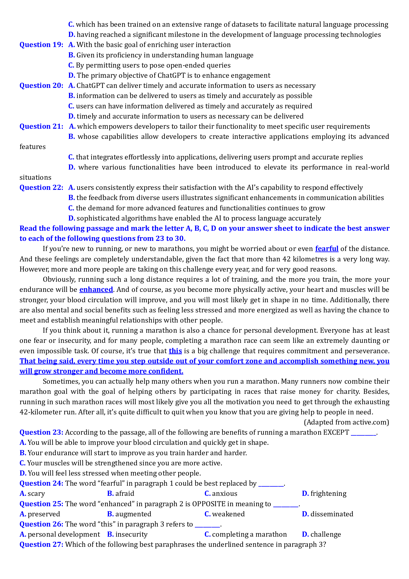 Hướng dẫn làm đề thi tốt nghiệp THPT Tiếng Anh số 15 3