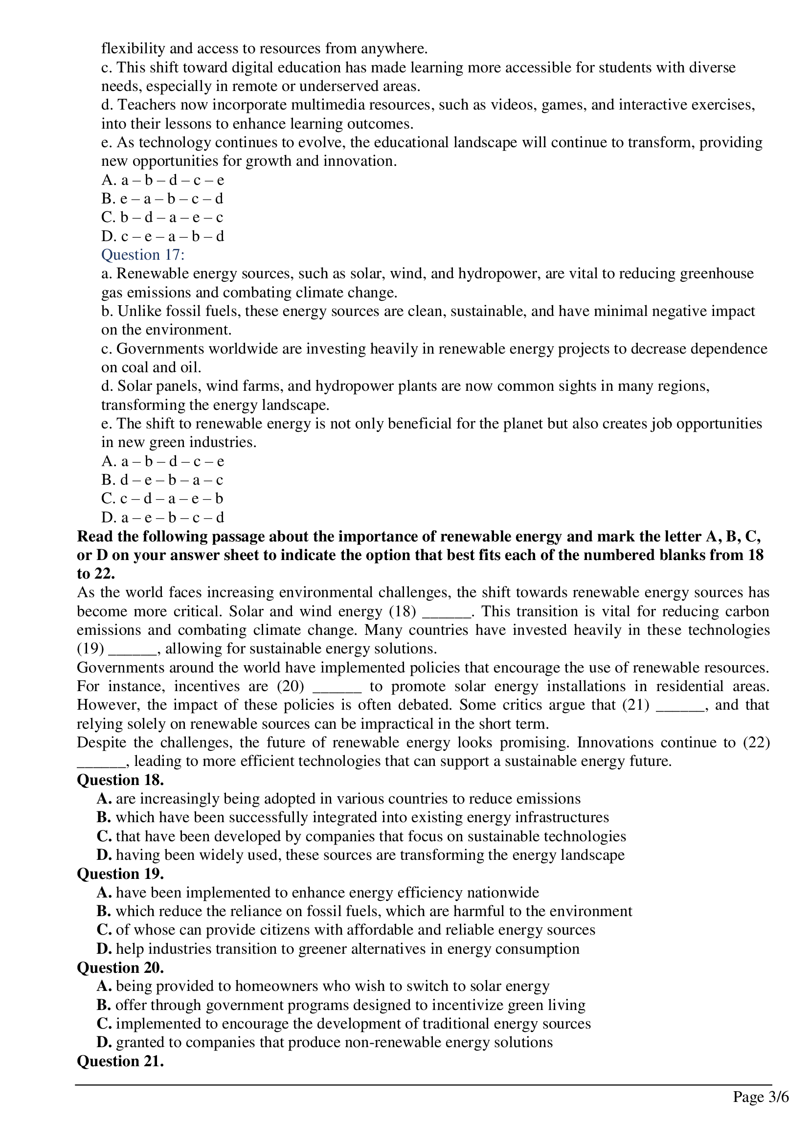 Hướng dẫn làm đề thi tốt nghiệp THPT Tiếng Anh số 20 3