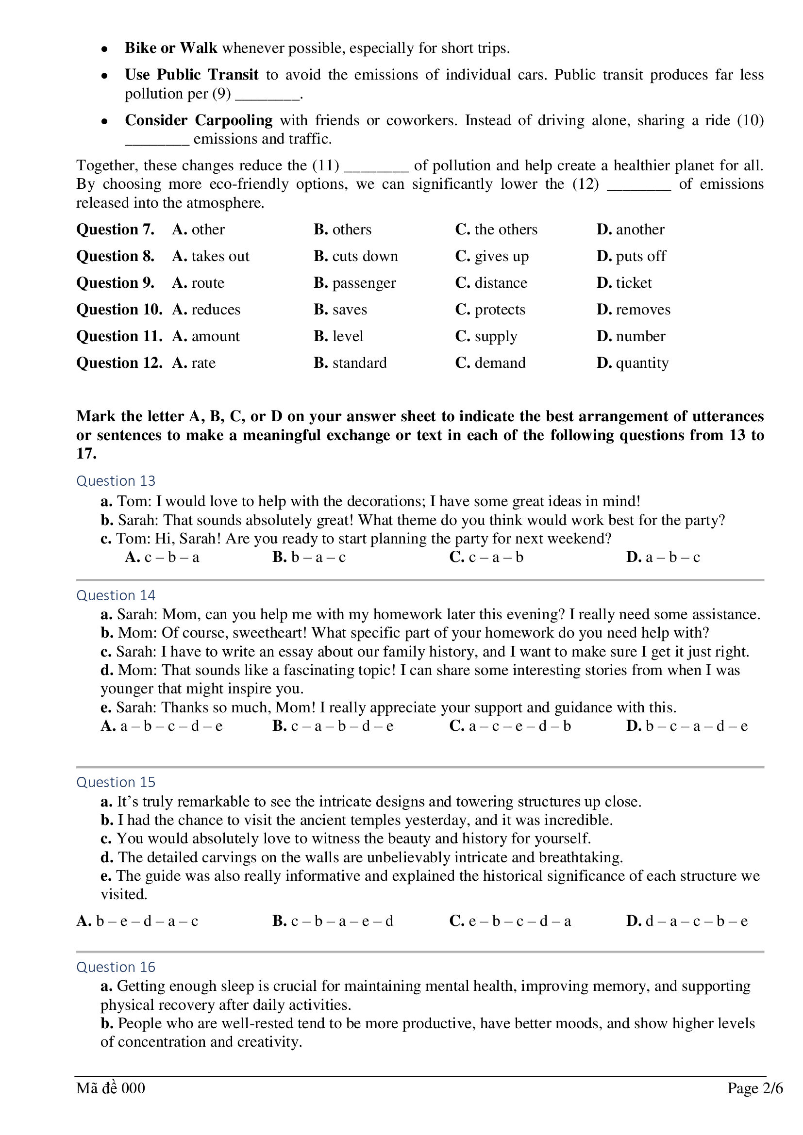Hướng dẫn làm đề thi tốt nghiệp THPT Tiếng Anh số 19 2