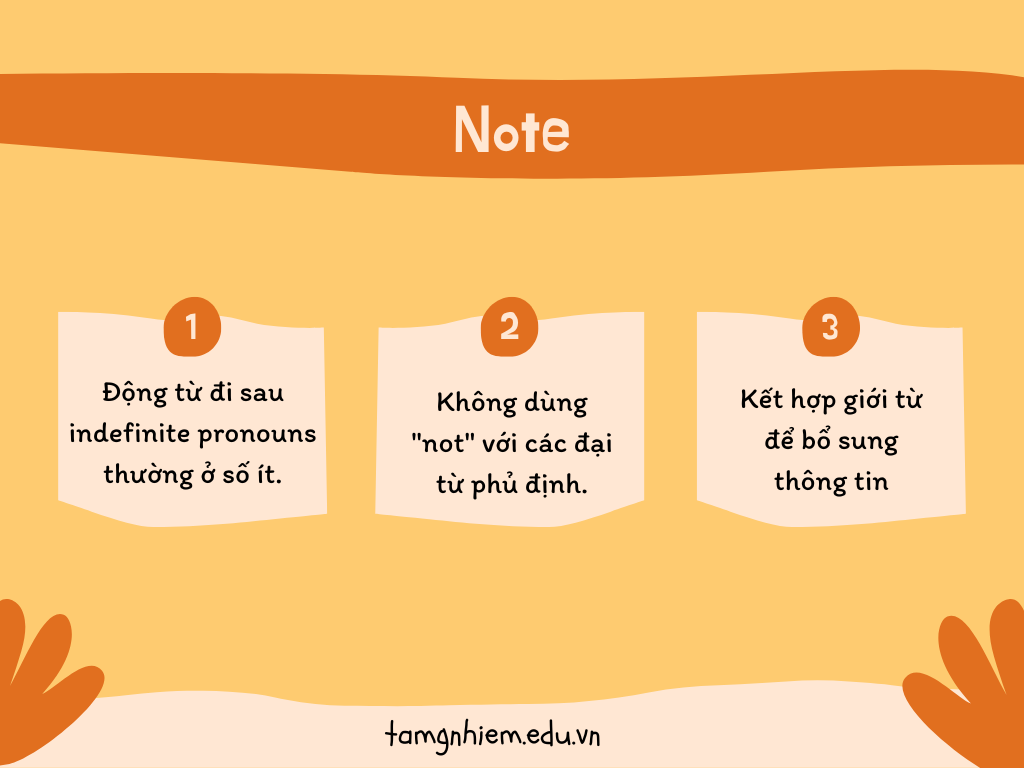 Lưu ý khi sử dụng đại từ bất định