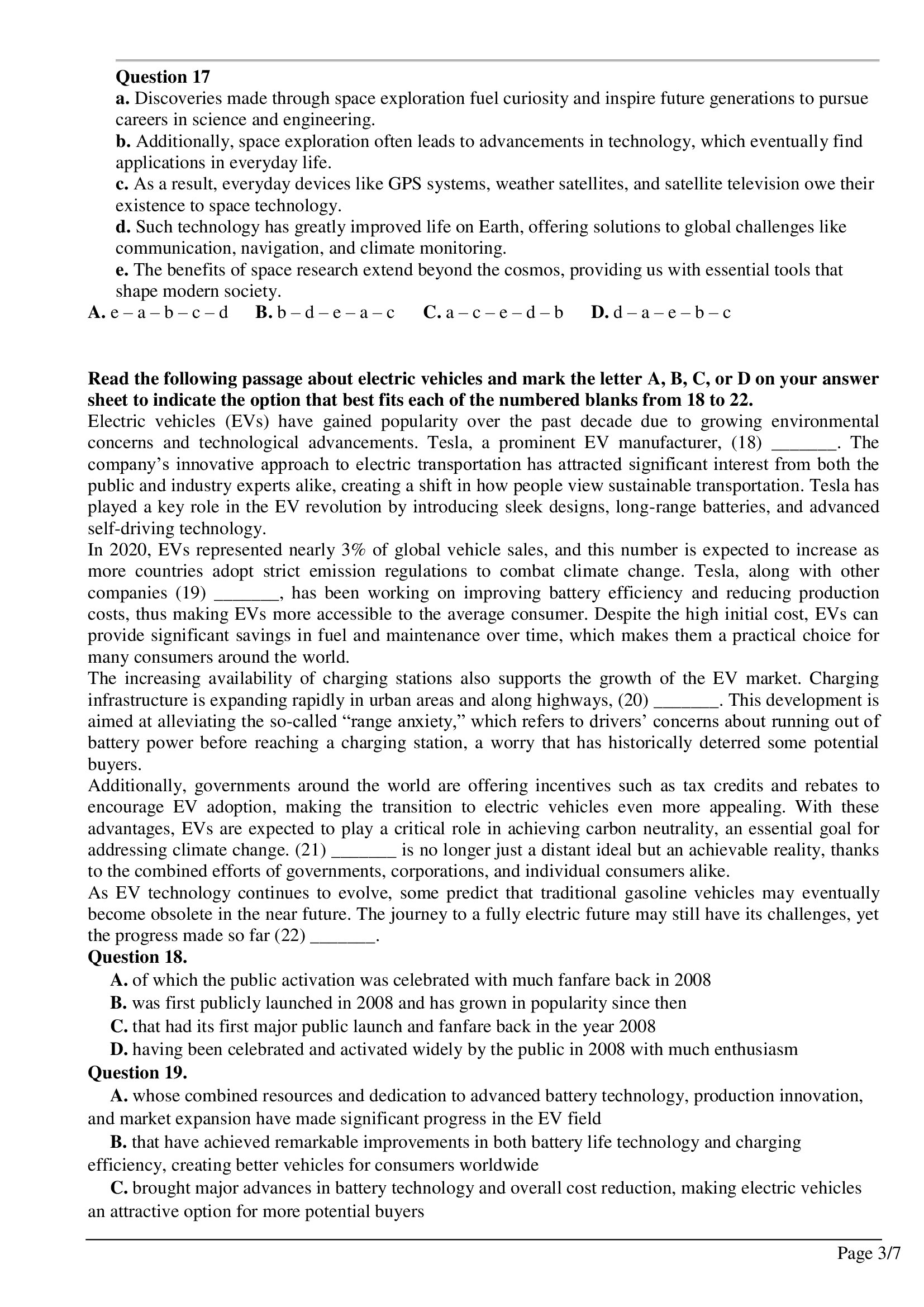 Hướng dẫn làm đề thi tốt nghiệp THPT Tiếng Anh số 18 3