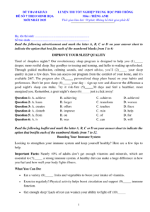 trang 1 đề thi tốt nghiệp THPT Tiếng Anh số 07