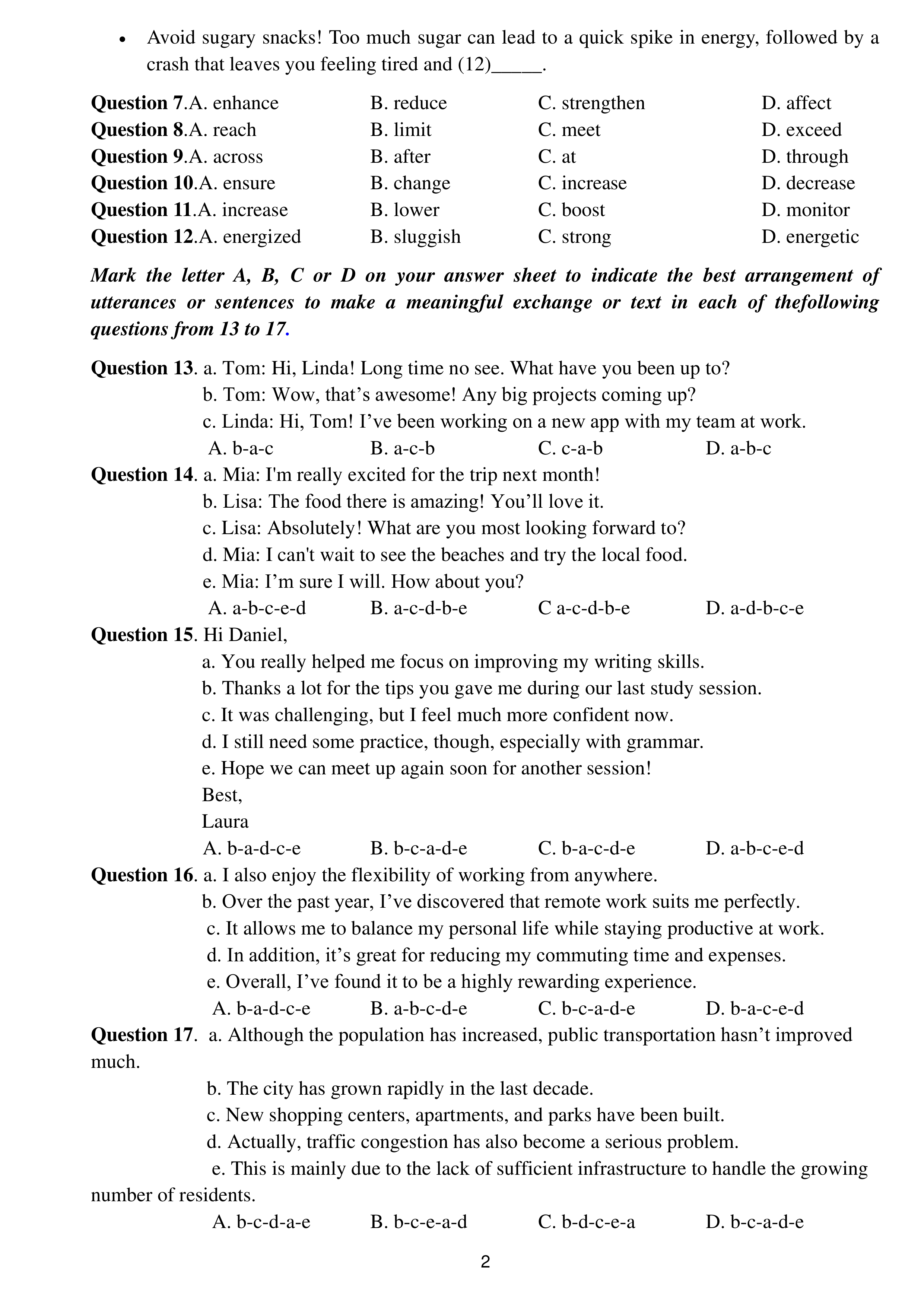 đề thi tốt nghiệp THPT Tiếng Anh số 06 TRANG 2